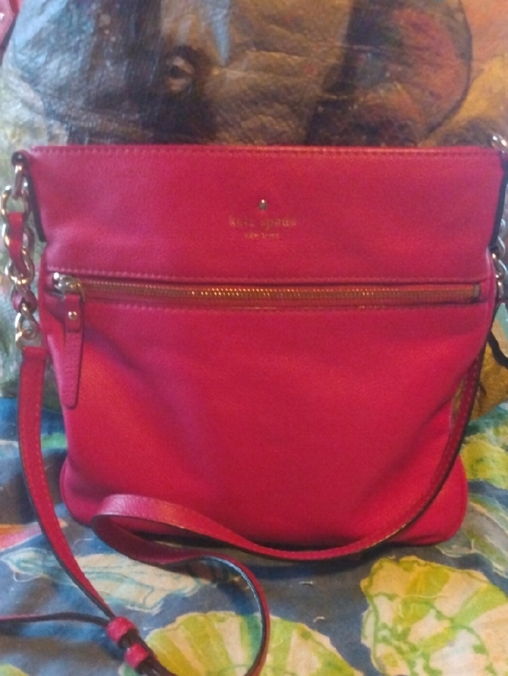 kate spade Raspberry pink leather crossbody bag